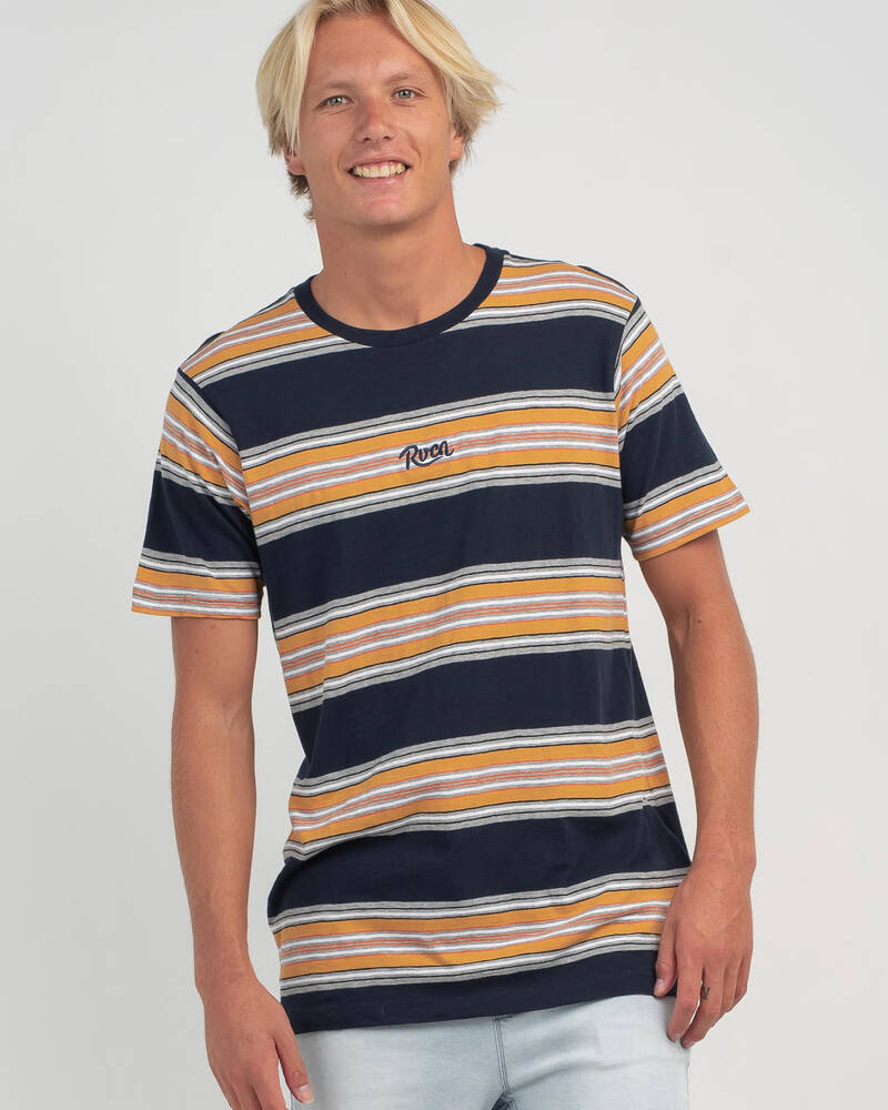 RVCA Fragment Stripe T-Shirt for Mens