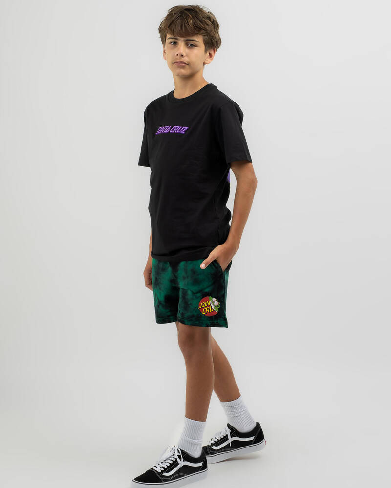 Santa Cruz Boys' Beware Dot Tie Dye Board Shorts for Mens