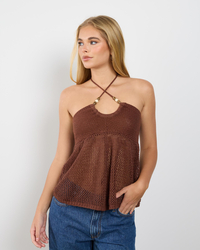 Mooloola Luna Knit Halter Top for Womens image number null