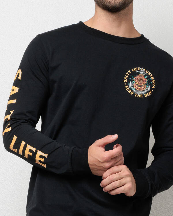 Salty Life Fear The Deep Long Sleeve T-Shirt for Mens