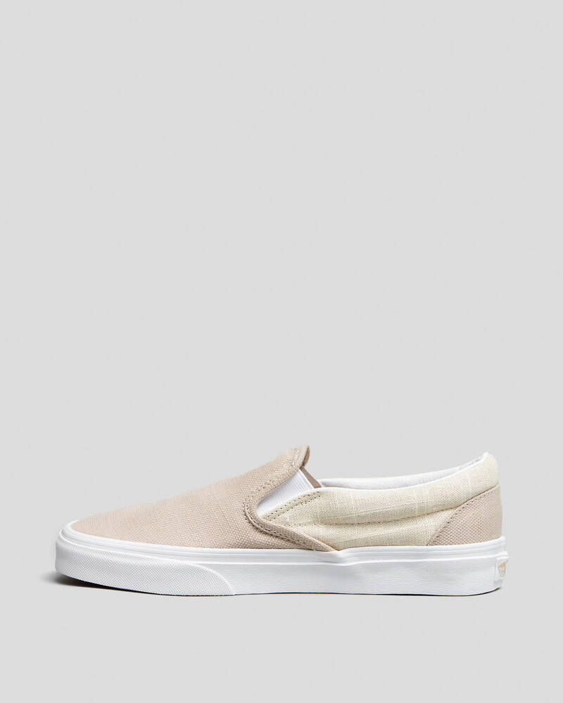Vans Womens Classic Slip-On Summer Linen Shoes for Womens