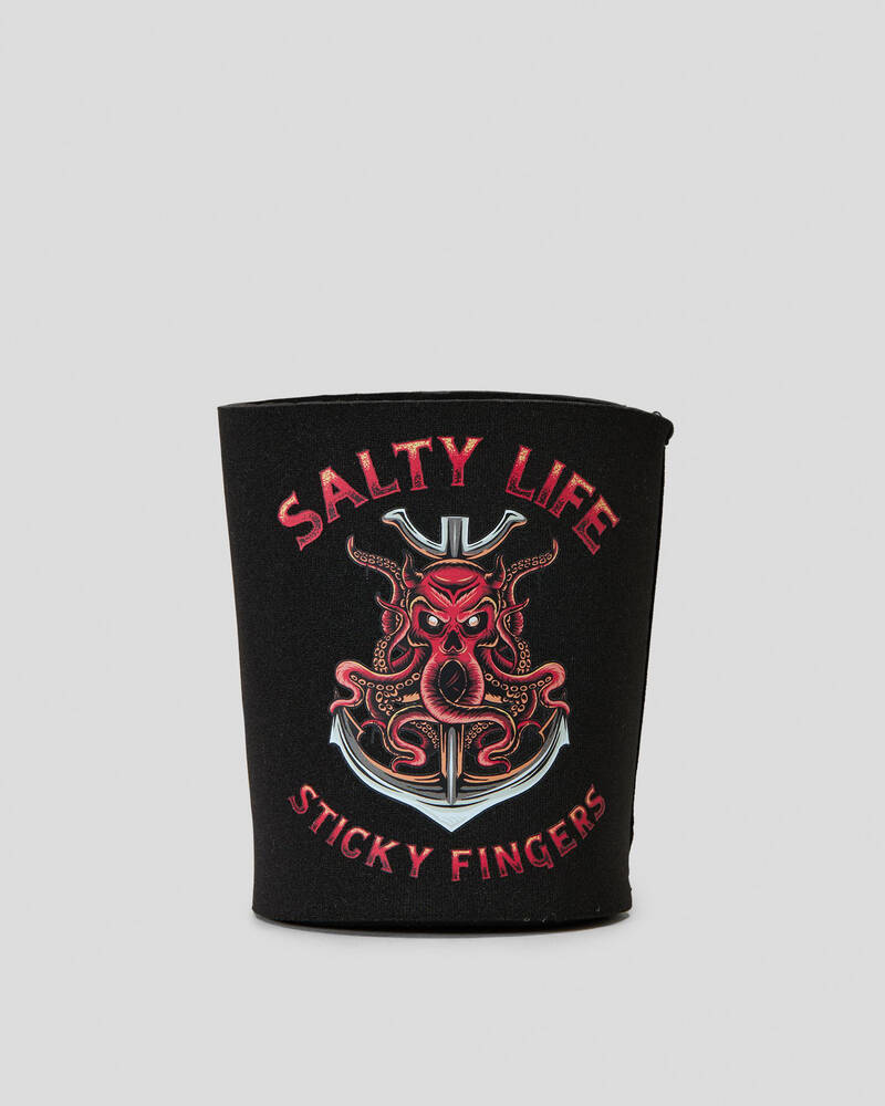 Salty Life Sticky Fingers Stubby Cooler for Mens