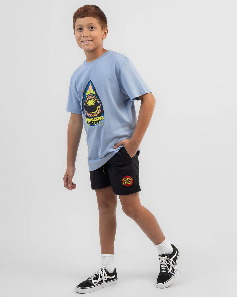 Santa Cruz Boys' Speed Wheels Shark Front T-Shirt for Mens