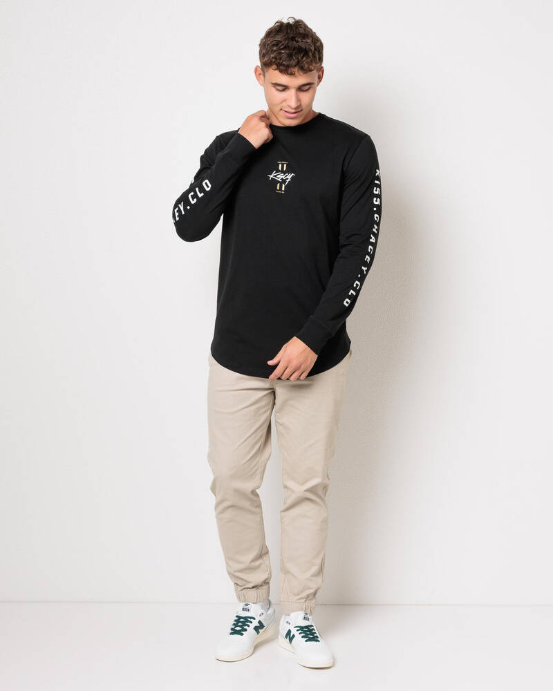 Kiss Chacey Prayers Dual Curved Long Sleeve T-Shirt for Mens