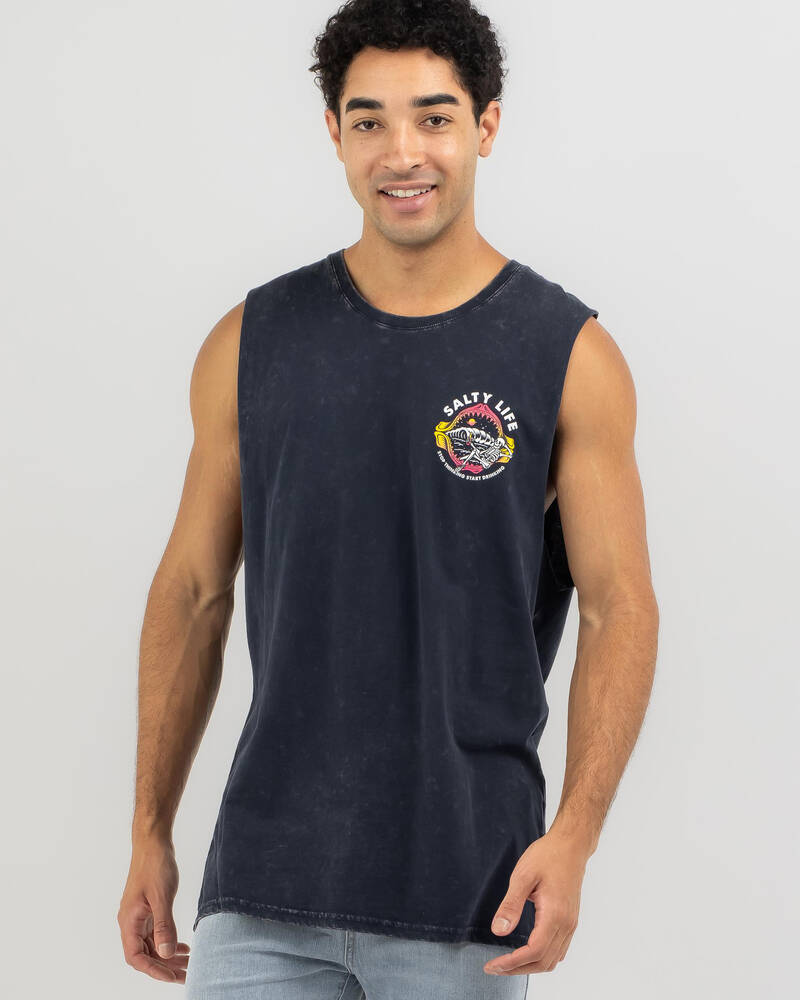 Salty Life Hidden Paradise Muscle Tank for Mens