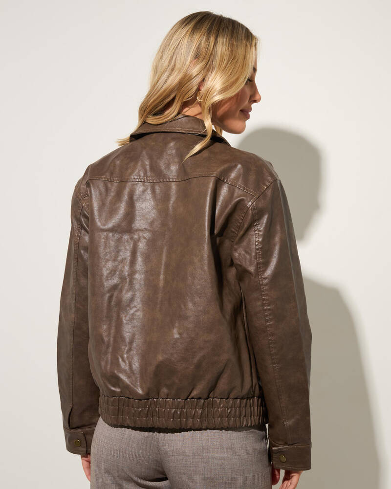 Ava And Ever Harley Faux Leather Jacket for Womens