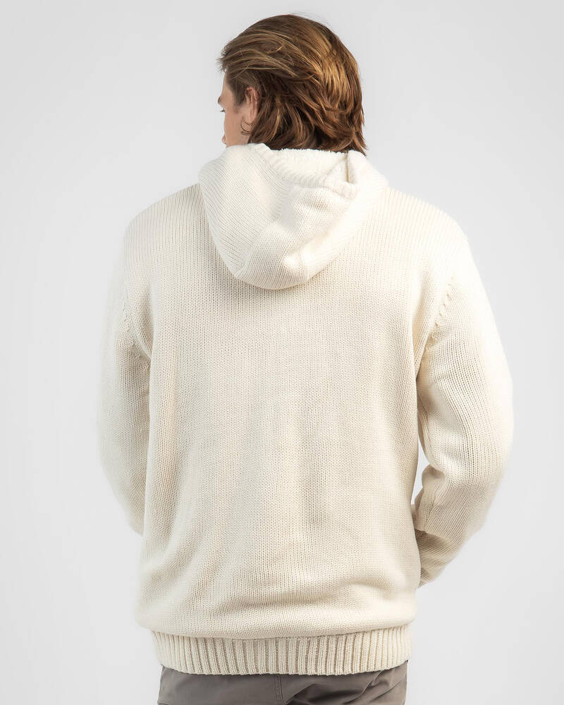 Skylark Border Hooded Knit Jacket for Mens