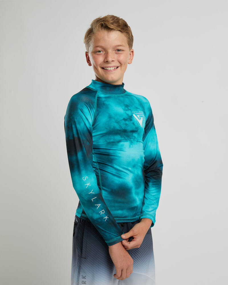 Skylark Boys' Emerged Long Sleeve Rash Vest for Mens