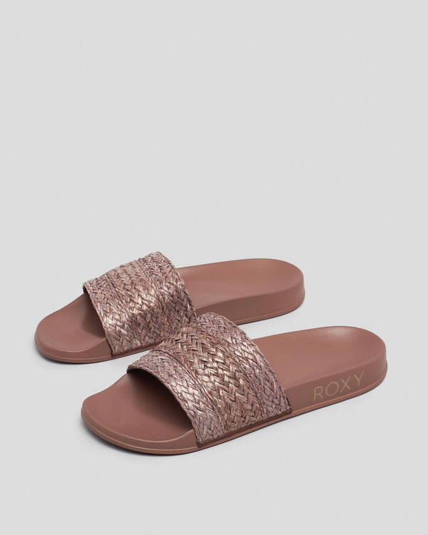 Womens Roxy Slippy Jute Slide Sandals