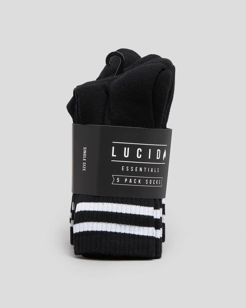 Lucid Boys' Linked Crew Socks 5 Pack for Mens