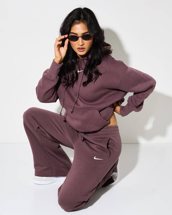 Nike Phoenix High Waisted Wide Leg Track Pants for Womens