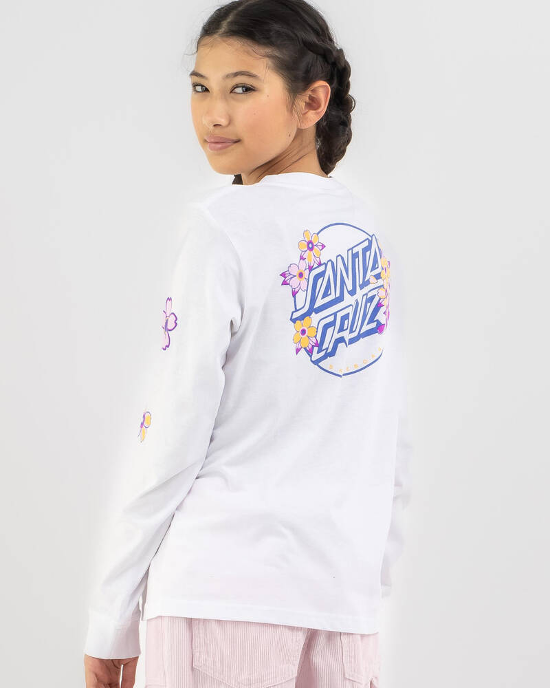 Santa Cruz Girls' Blooming Stack Long Sleeve T-Shirt for Womens