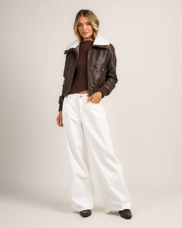 Ava And Ever Hunter Faux Leather Jacket for Womens