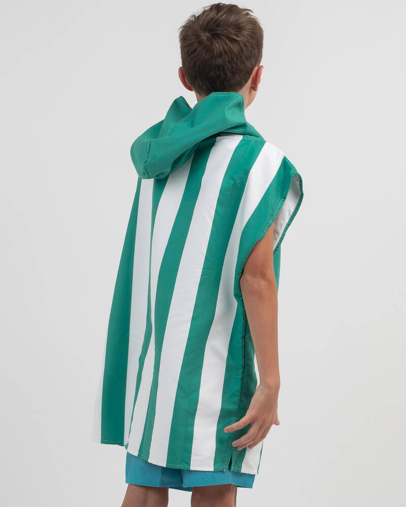 Shop Dock & Bay Mini Poncho Cabana Collection Hooded Towel In Cancun Green Fast Shipping