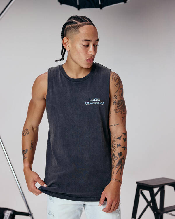 Lucid Asphalt Muscle Tank for Mens