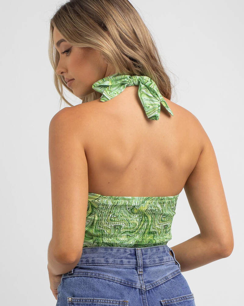 Into Fashions Amongst The Trees Halter Top for Womens