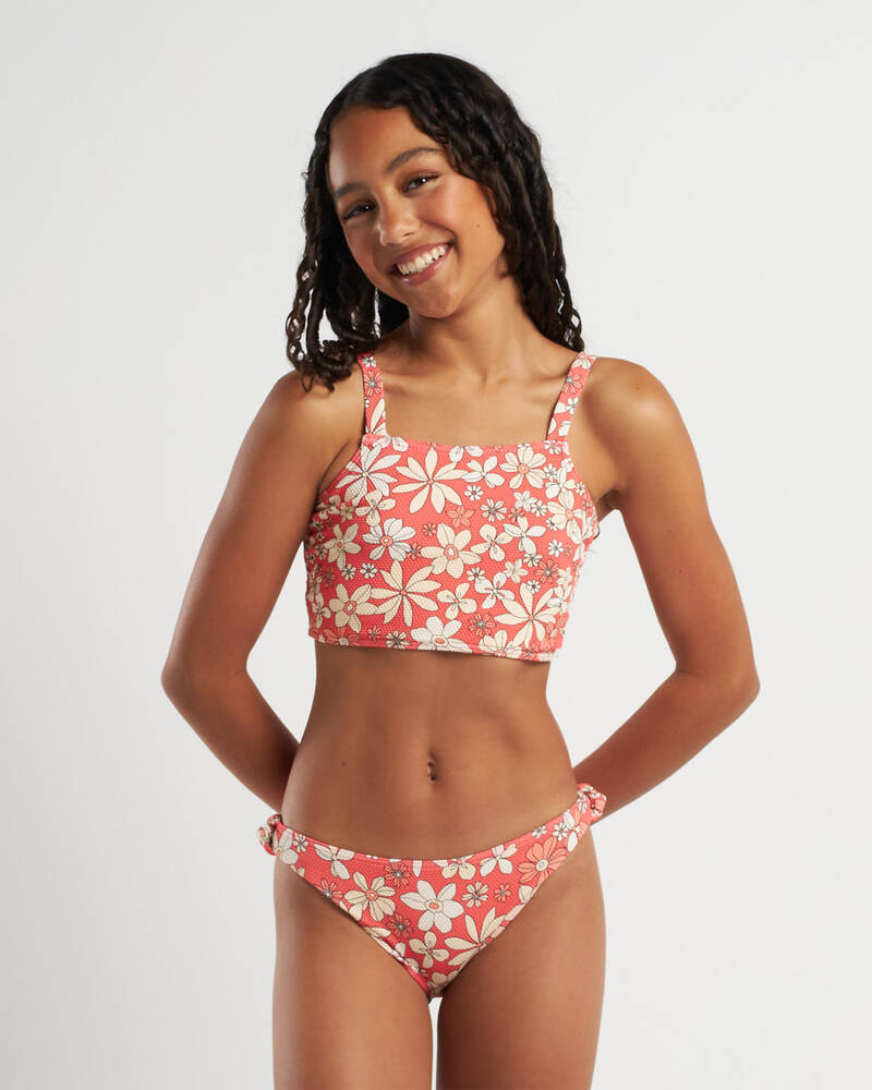Roxy Girls' Fab Floral Crop Bikini Set for Womens