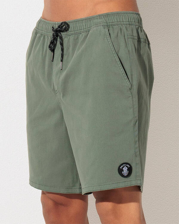 Salty Life Vision Elastic Waist Shorts for Mens