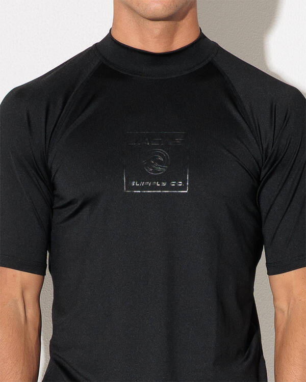 Jacks Stealth Short Sleeve Rash Vest for Mens