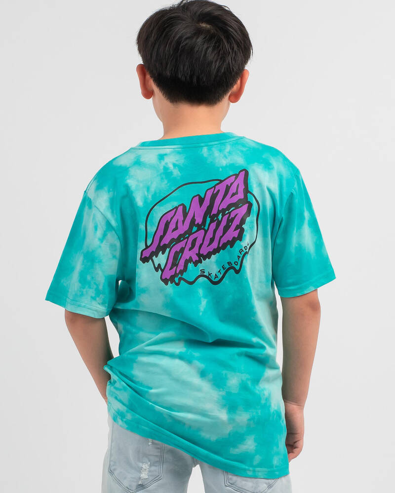Santa Cruz Boys' No Fill Slime Dot Tie Dye T-Shirt for Mens image number null