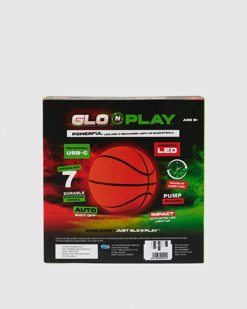 Get It Now Glo N Play LED USB-C Recharge Basketball for Unisex
