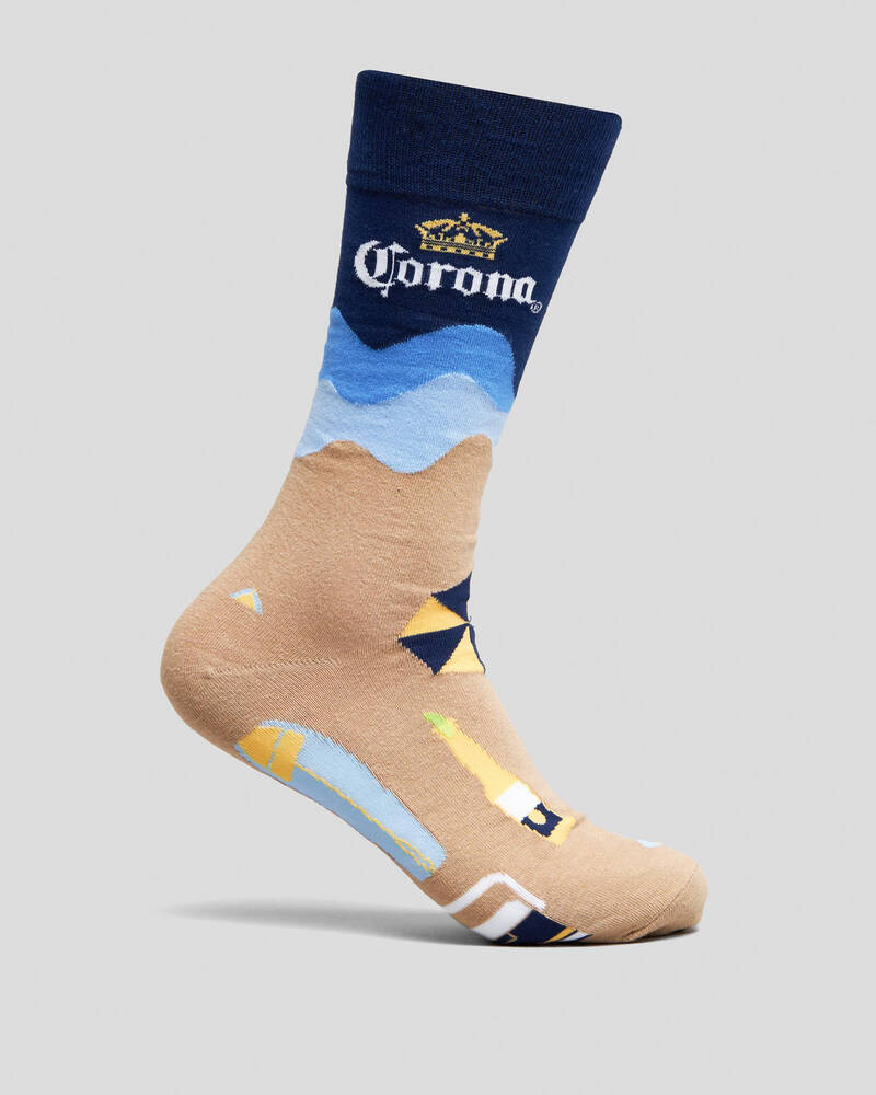 FOOT-IES Corona Beach Scene Socks for Mens