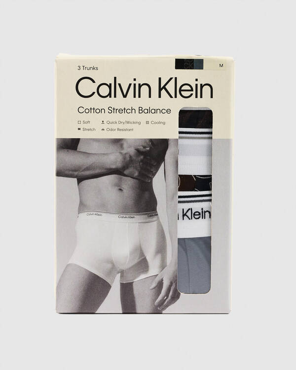 Calvin Klein Balance Trunk 3 Pack for Mens