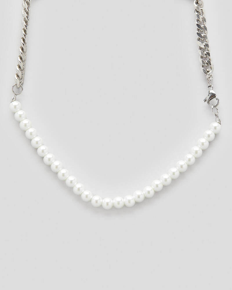 Classics 77 Pearl Beads With Stainless Steel Chain for Mens