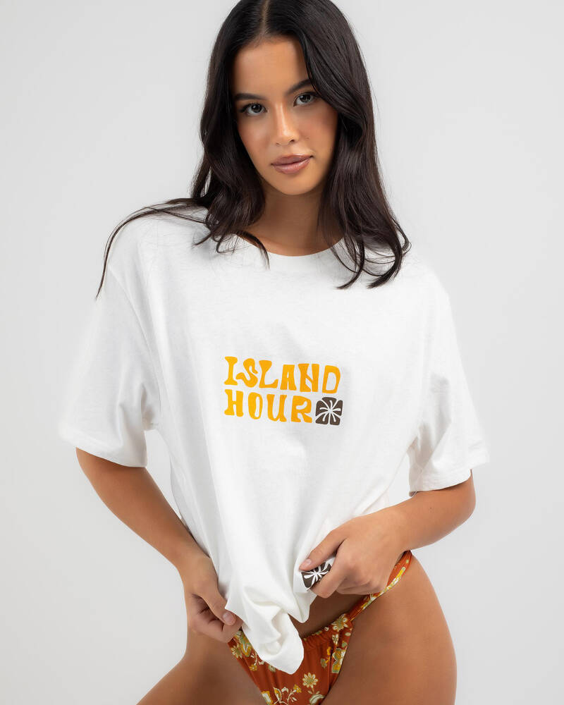 Rhythm Island Hour Oversized T-Shirt for Womens