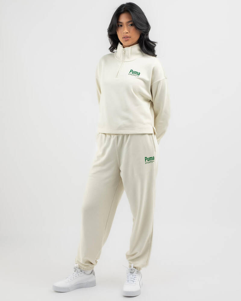 Puma Team Half Zip Crew Jumper for Womens