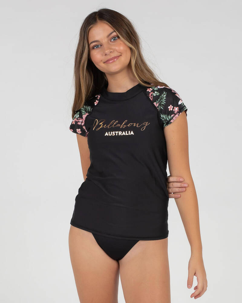 Billabong Girls' Summer Jam Cap Sleeve Rash Vest for Womens