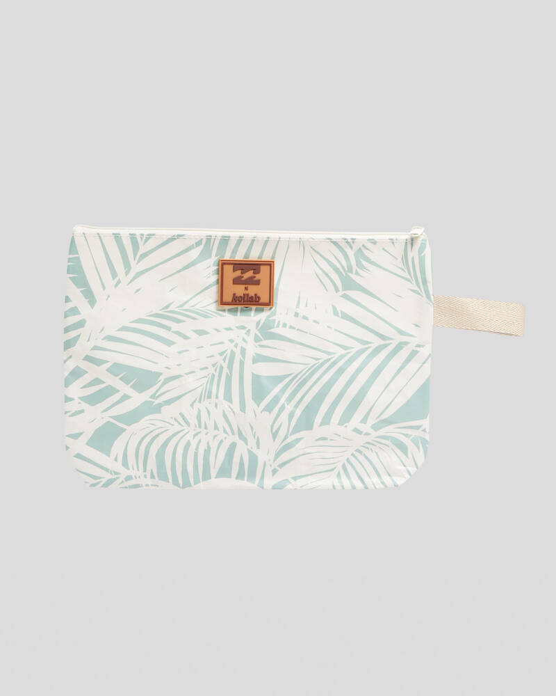 Billabong KOLLAB Peeking Palms Makeup Case for Womens