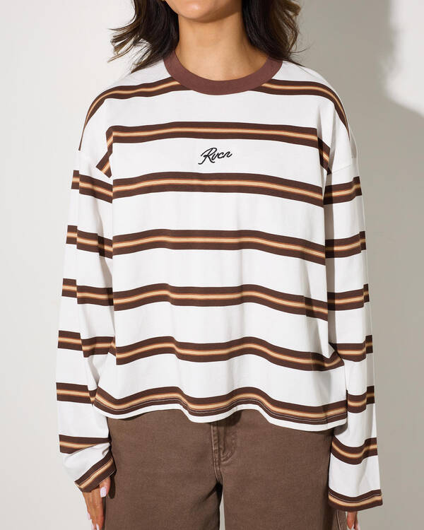 RVCA Berkley Stripe Long Sleeve T-Shirt for Womens