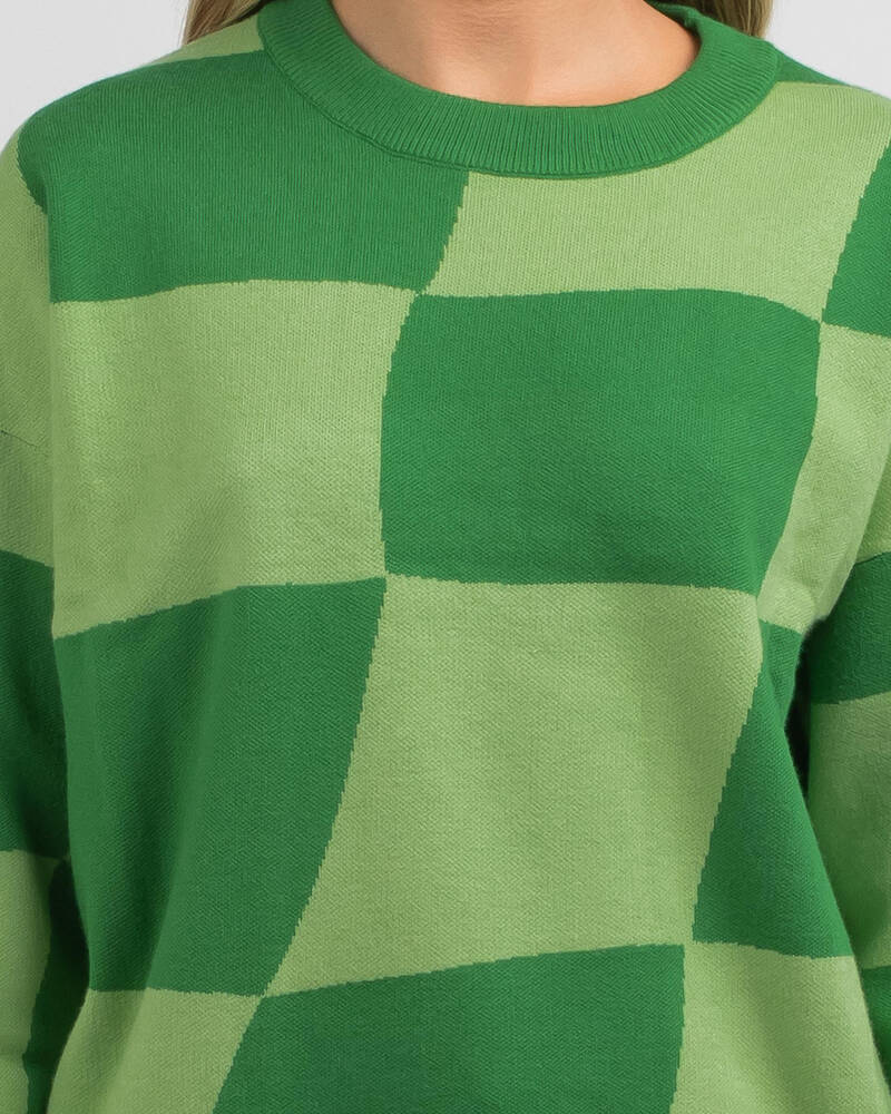 Mint Vanilla Tripping Over You Knit Jumper for Womens