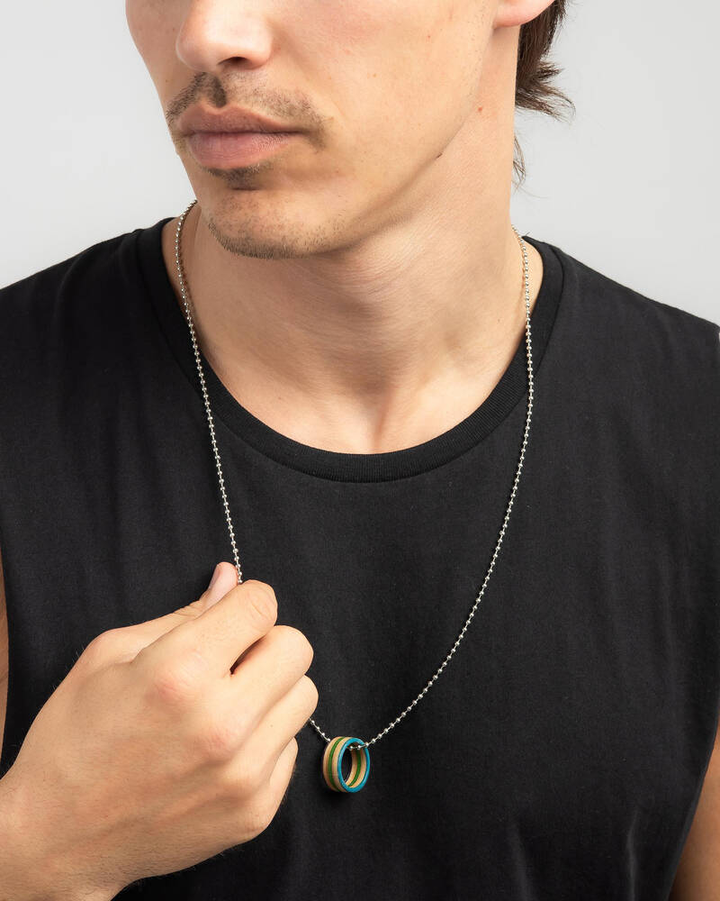 Salvaged Planks Wooden Recycled Skateboard Ring for Mens