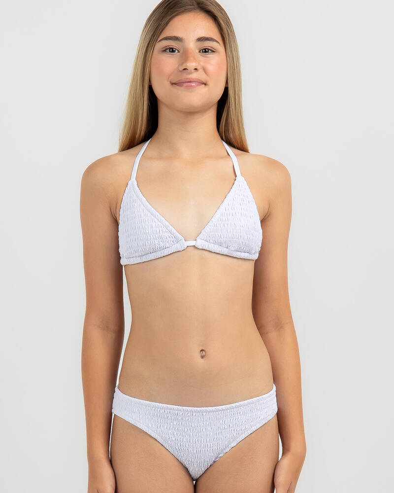 Topanga Girls' Zendaya Shirred Triangle Bikini Set for Womens