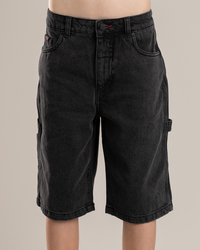 Santa Cruz Boys' Crossbone Dot Mono Denim Shorts for Mens image number null