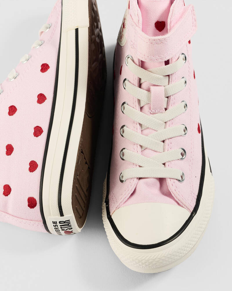 Converse Girls' Chuck Taylor All Star Hearts & Roses Easy On Shoes for Womens