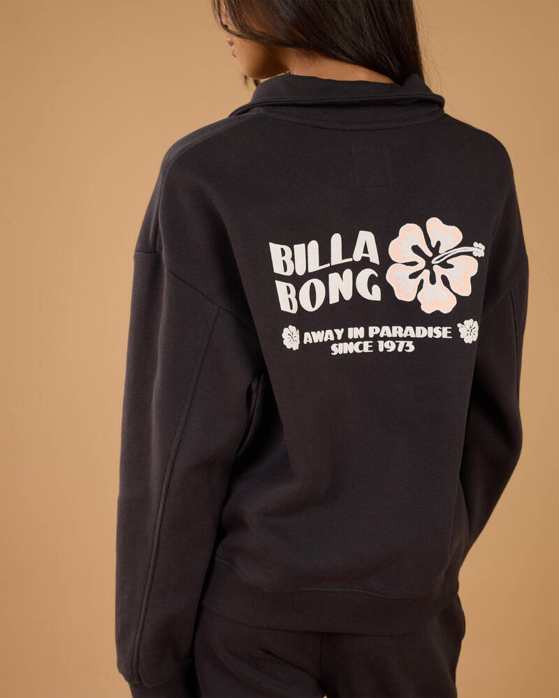 Billabong Girls' Paradise Half Zip Crew Sweatshirt for Womens