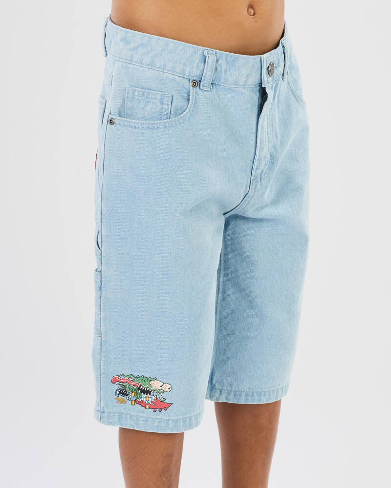 Santa Cruz Boys' Meek OG Slasher Denim Shorts for Mens
