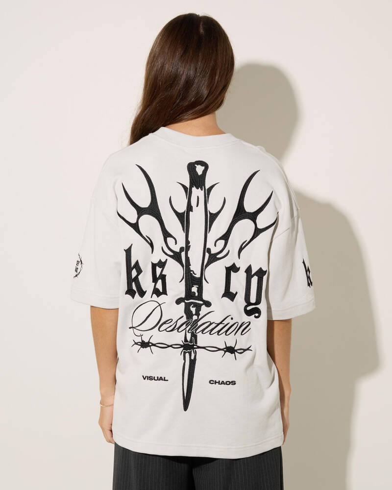 Kiss Chacey Distorted Loopback Street T-Shirt for Womens