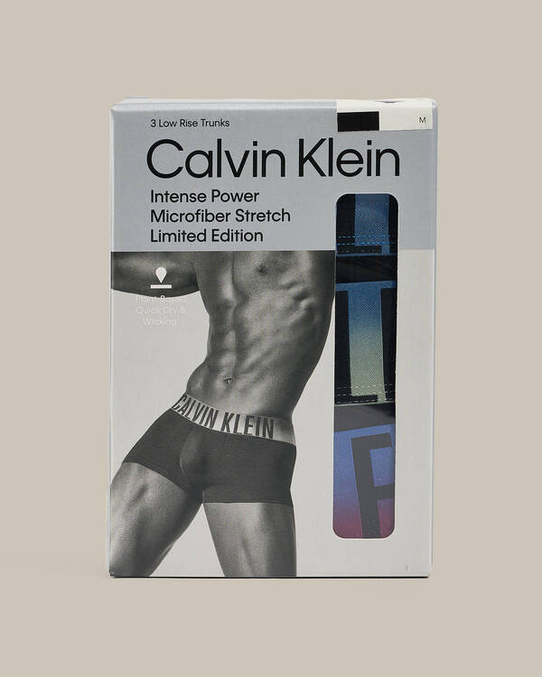 Calvin Klein Intense Power Microfiber Stretch Low Rise Trunk 3 Pack for Mens