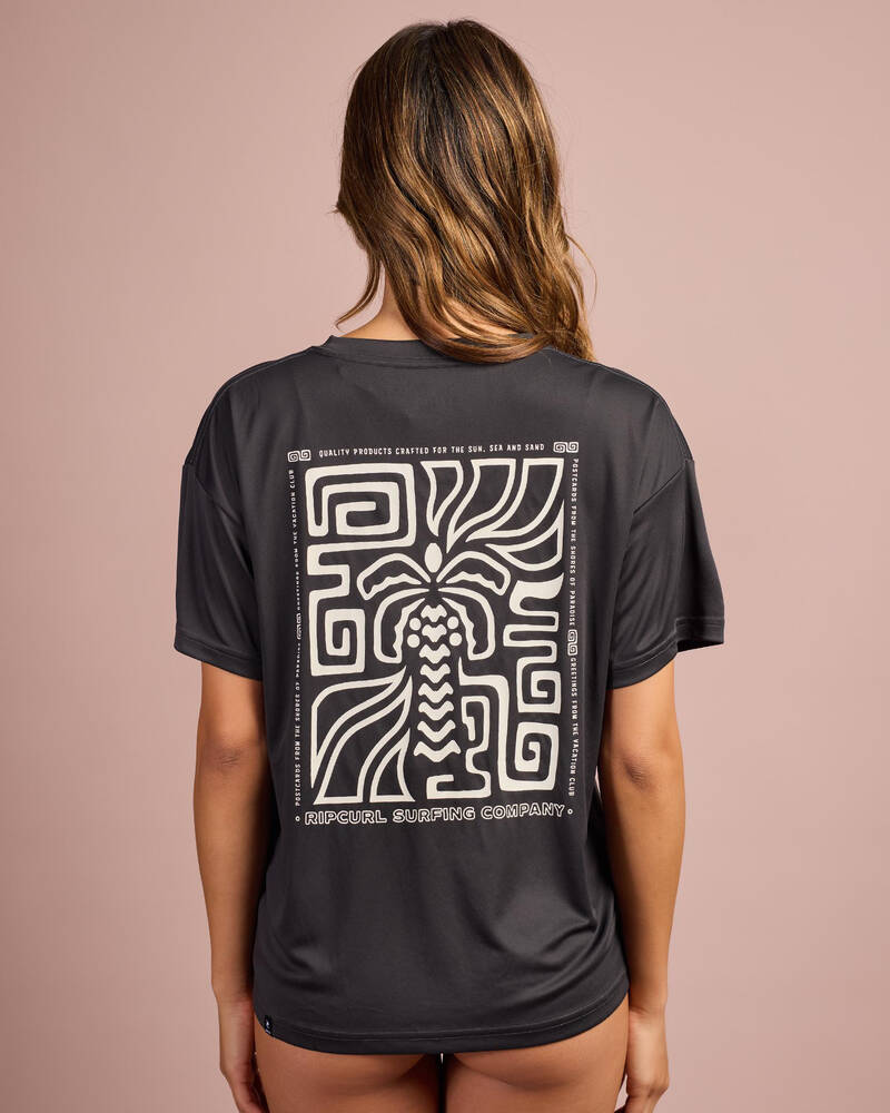 Rip Curl Sunset Luau Short Sleeve Surf Lite Rash Vest for Womens