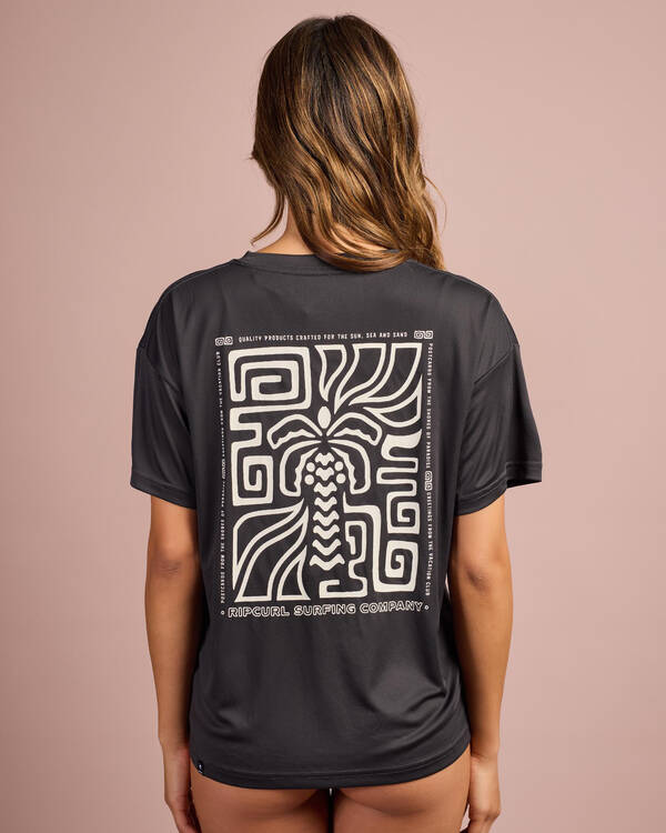 Rip Curl Sunset Luau Short Sleeve Surf Lite Rash Vest for Womens