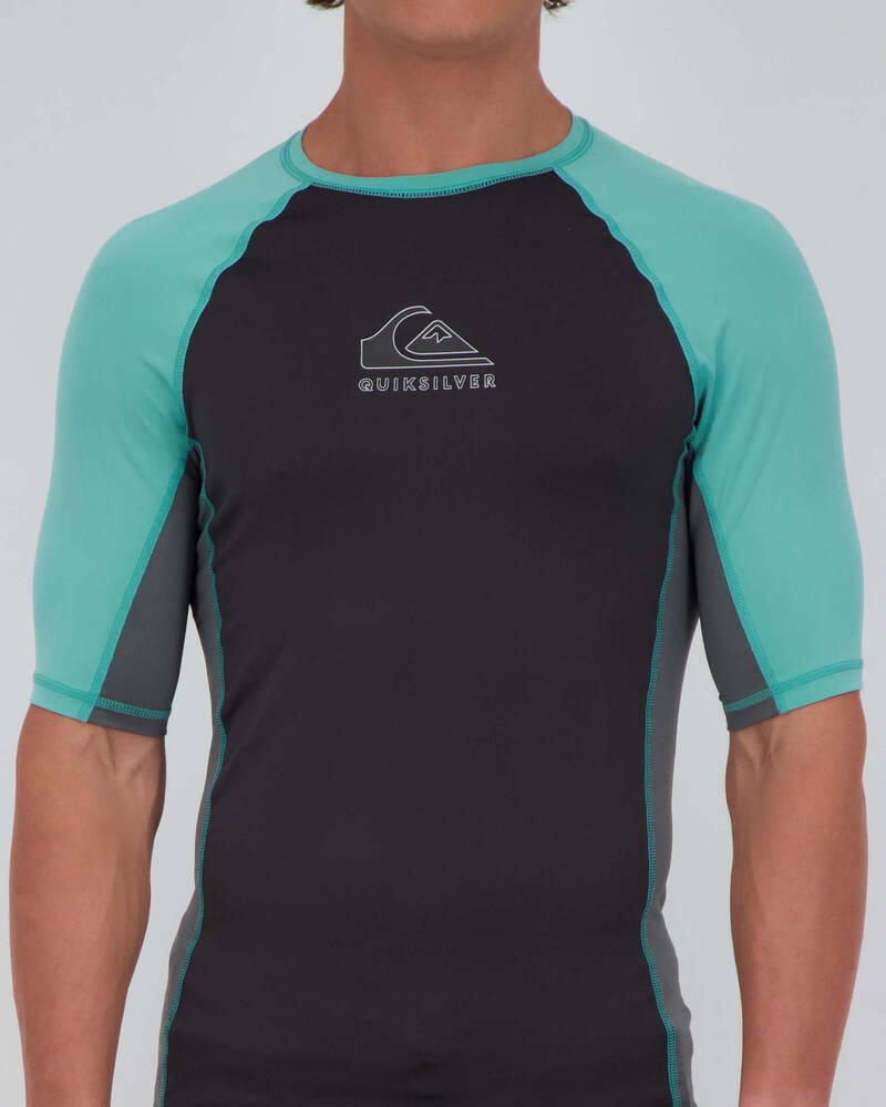 Quiksilver Backwash Short Sleeve Rash Vest for Mens