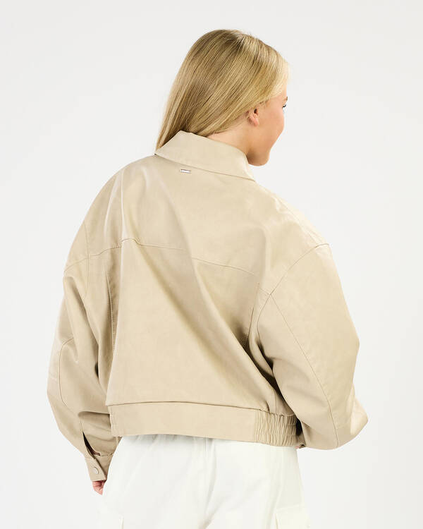 Ava And Ever Girls' Off Duty Faux Leather Jacket for Womens
