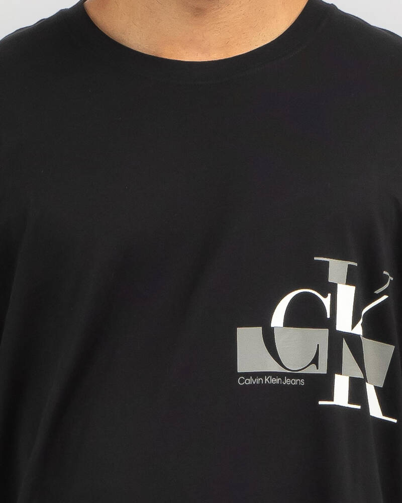 Calvin Klein Glitched CK Logo T-Shirt for Mens