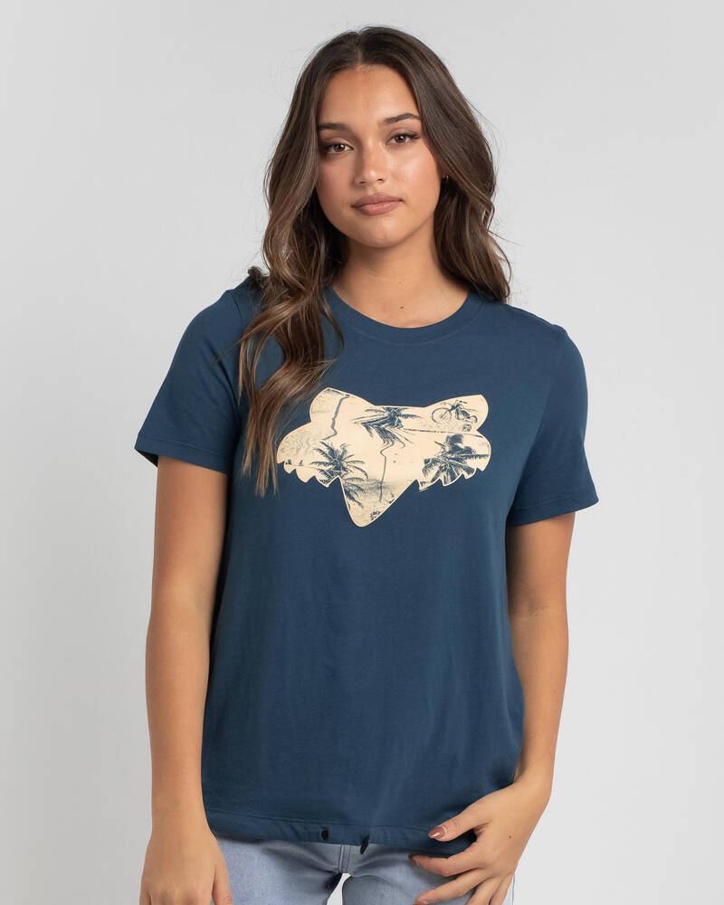 Fox Palms Short Sleeve Top for Womens