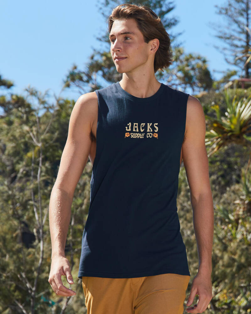Jacks Tropical Muscle Tank for Mens