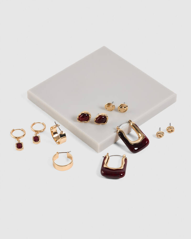 Karyn In LA Rosewood Earring Pack for Womens